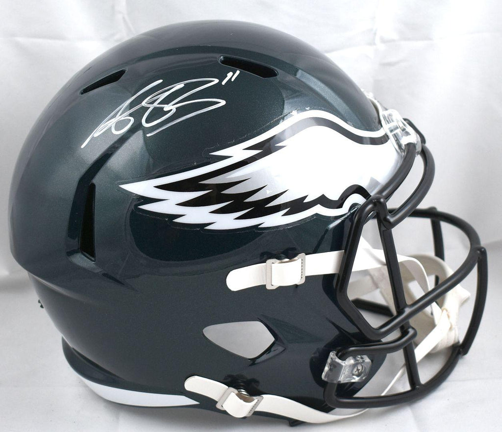 A. J. Brown Signed Eagles Full-Size Speed Helmet (Beckett)