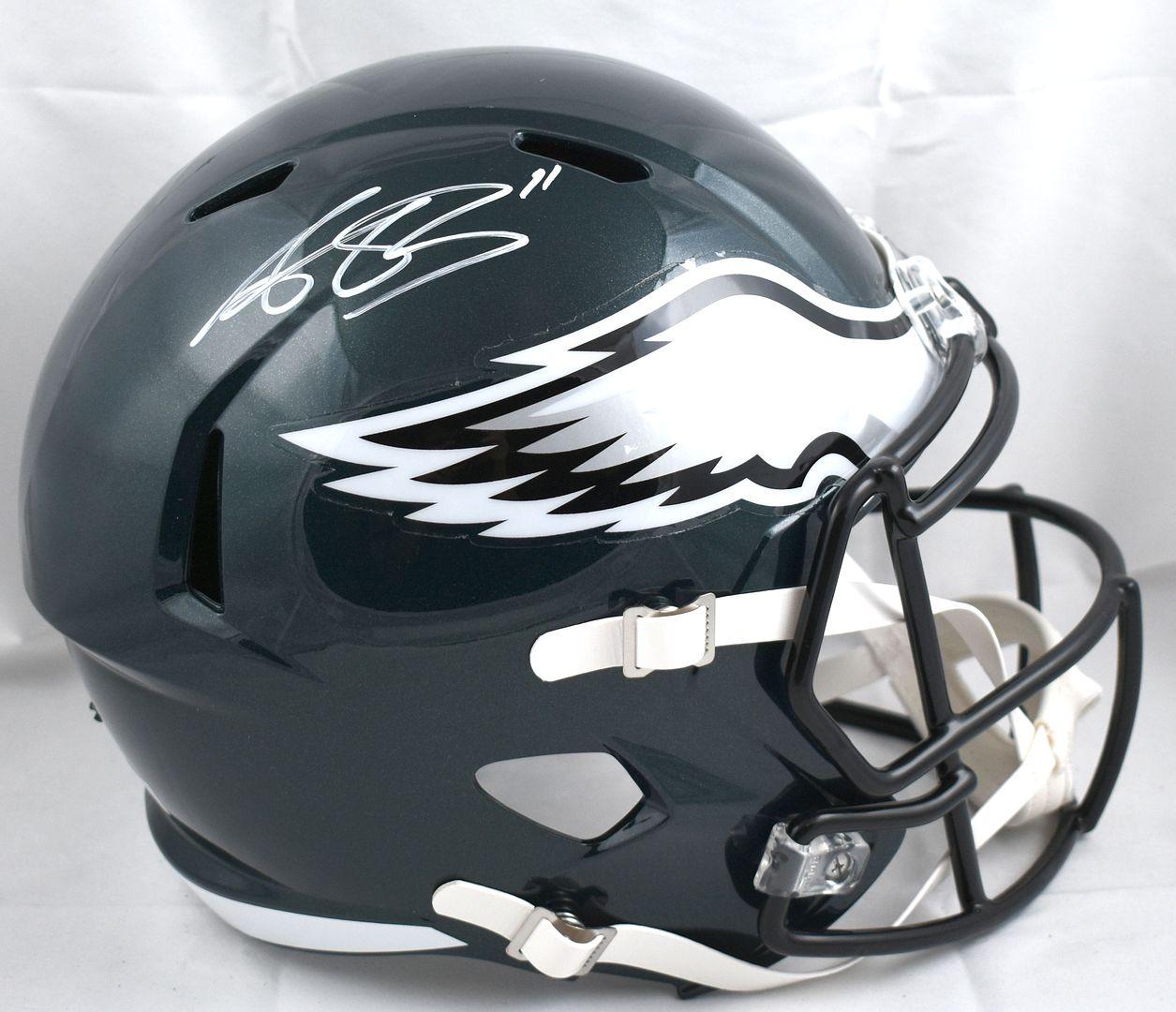 A. J. Brown Signed Eagles Full-Size Speed Helmet (Beckett)