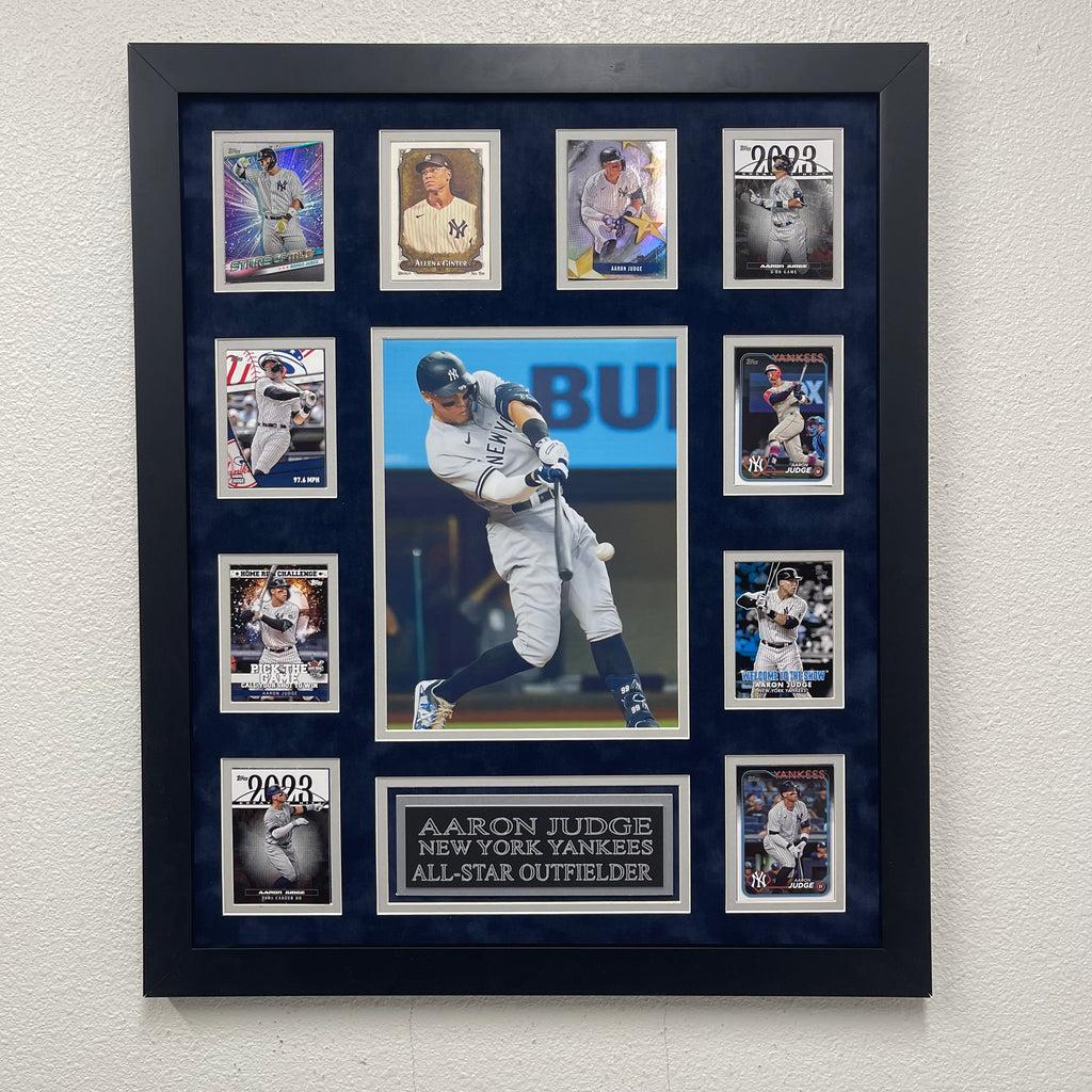 Aaron Judge Yankees Custom Framed Photo Display with (10) Trading Cards