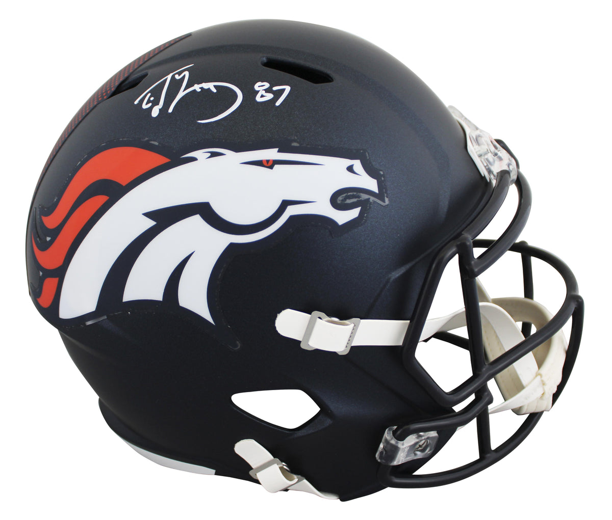 Ed McCaffrey Signed Broncos Full Size Speed Helmet (Beckett)