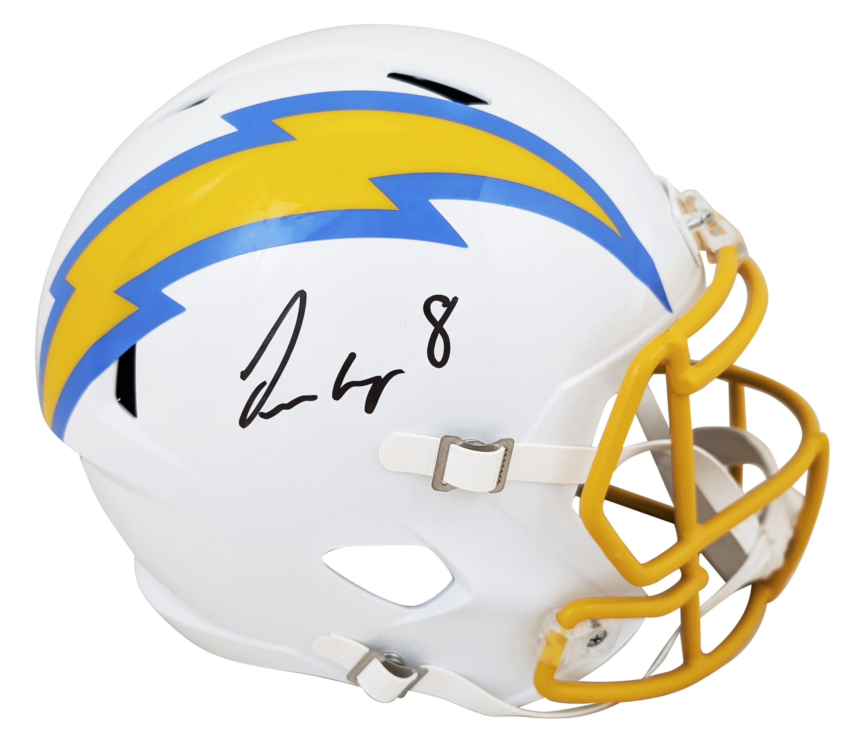 Omarion Hampton Signed Chargers Full-Size Speed Helmet (Beckett)