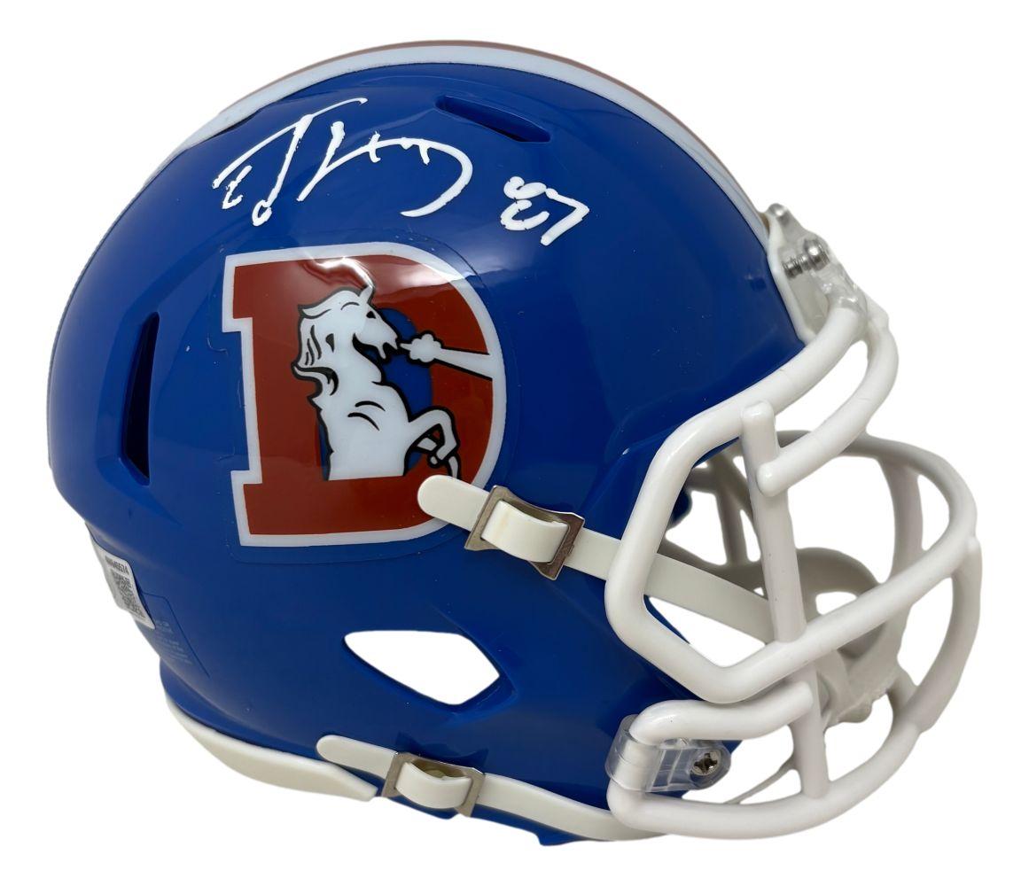 Ed McCaffrey Signed Broncos Throwback Alternate Speed Mini Helmet (Beckett)
