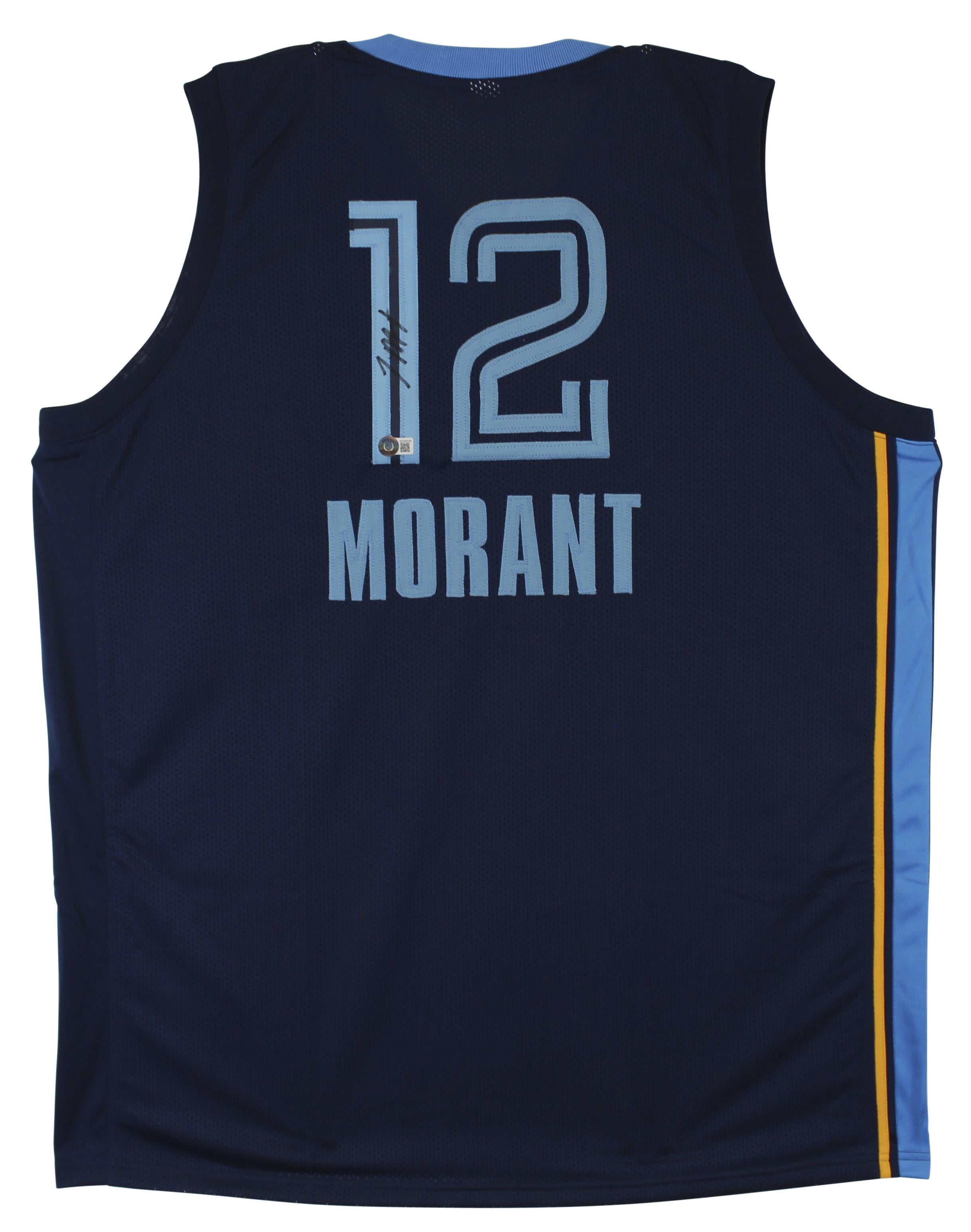 Ja Morant Autographed Basketball Jersey | Beckett Certified Signature | NBA Superstar Memorabilia