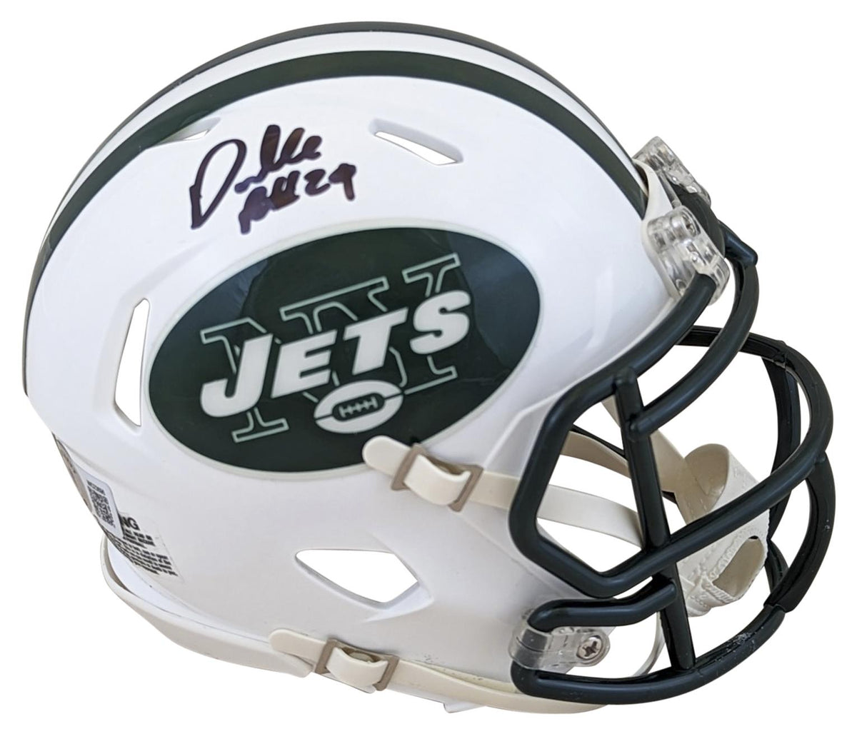 Darrelle Revis Signed Jets Throwback Alternate Speed Mini Helmet (Beckett)
