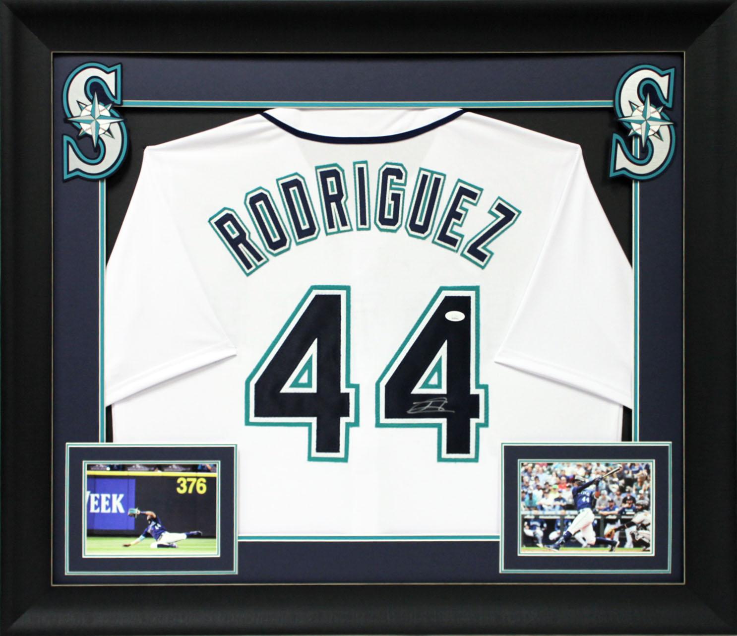 Julio Rodríguez Signed Custom Framed Jersey Display (JSA COA)