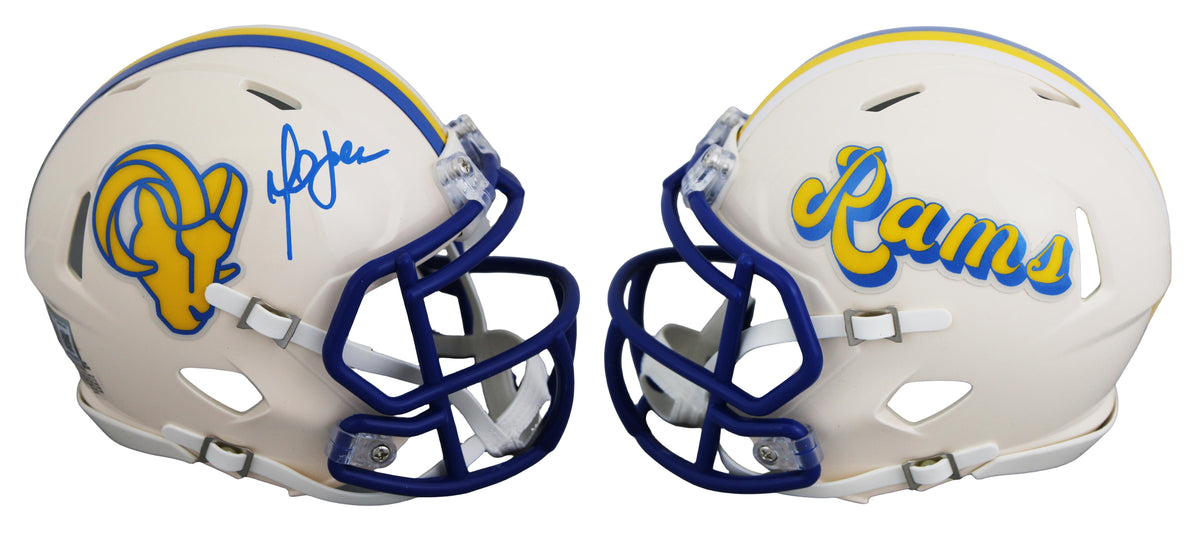 Marshall Faulk Signed Rams Retro Alternate Speed Mini Helmet (Beckett)