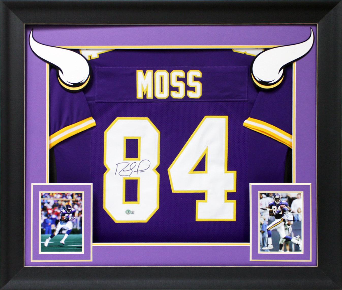 Authentic Randy Moss Autographed Custom Framed Jersey Display Beckett COA