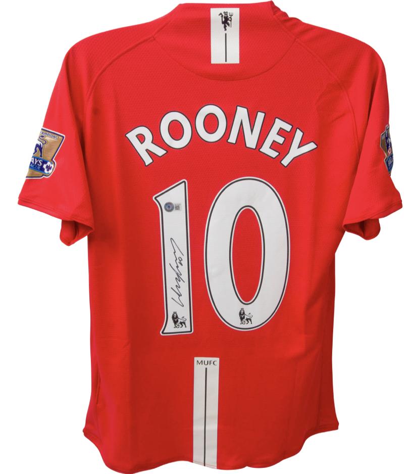 Wayne Rooney Autographed Manchester United Nike Authentic Jersey | Beckett Certified Signature | Soccer Legend Memorabilia