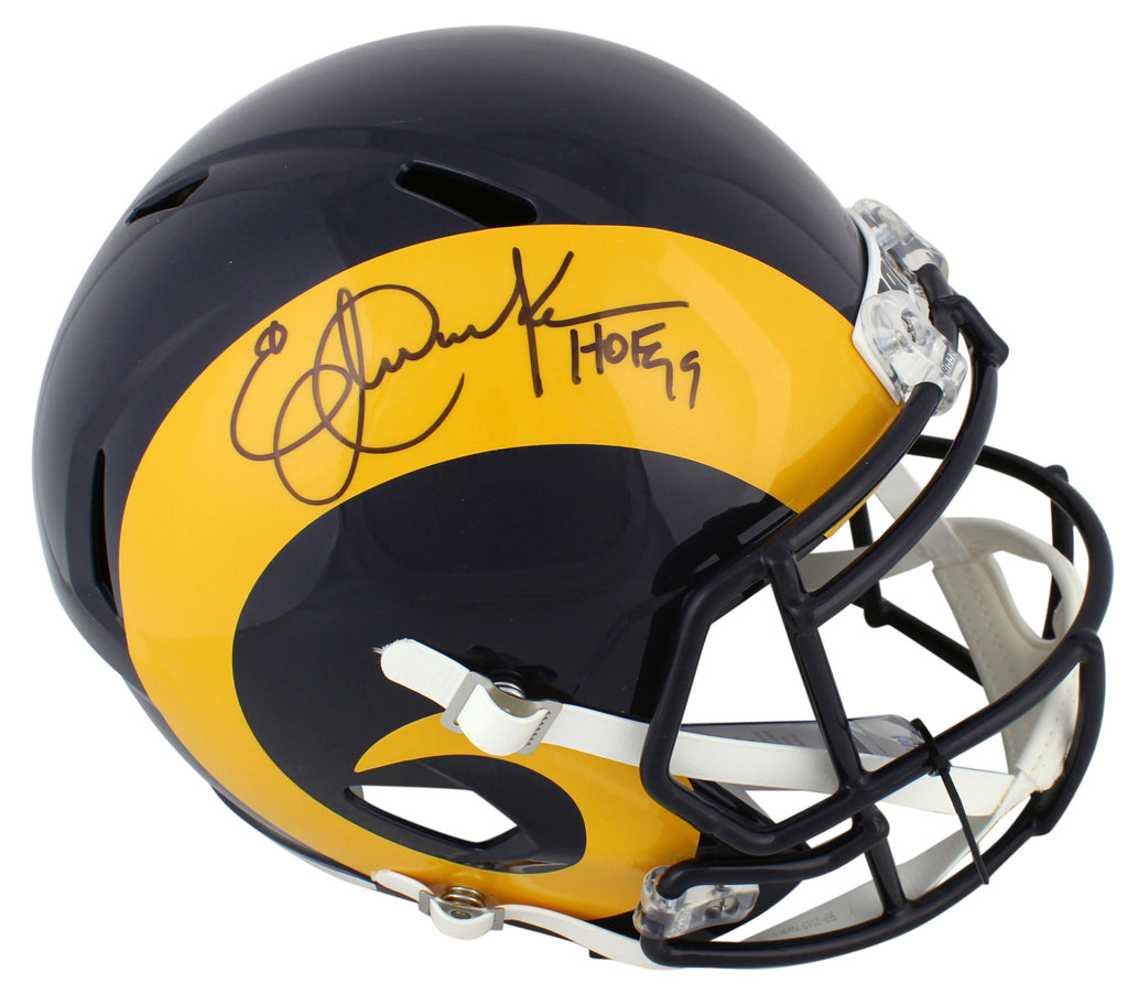 Authentic Eric Dickerson Autographed Rams Full-Size Speed Helmet HOF 99 Beckett COA
