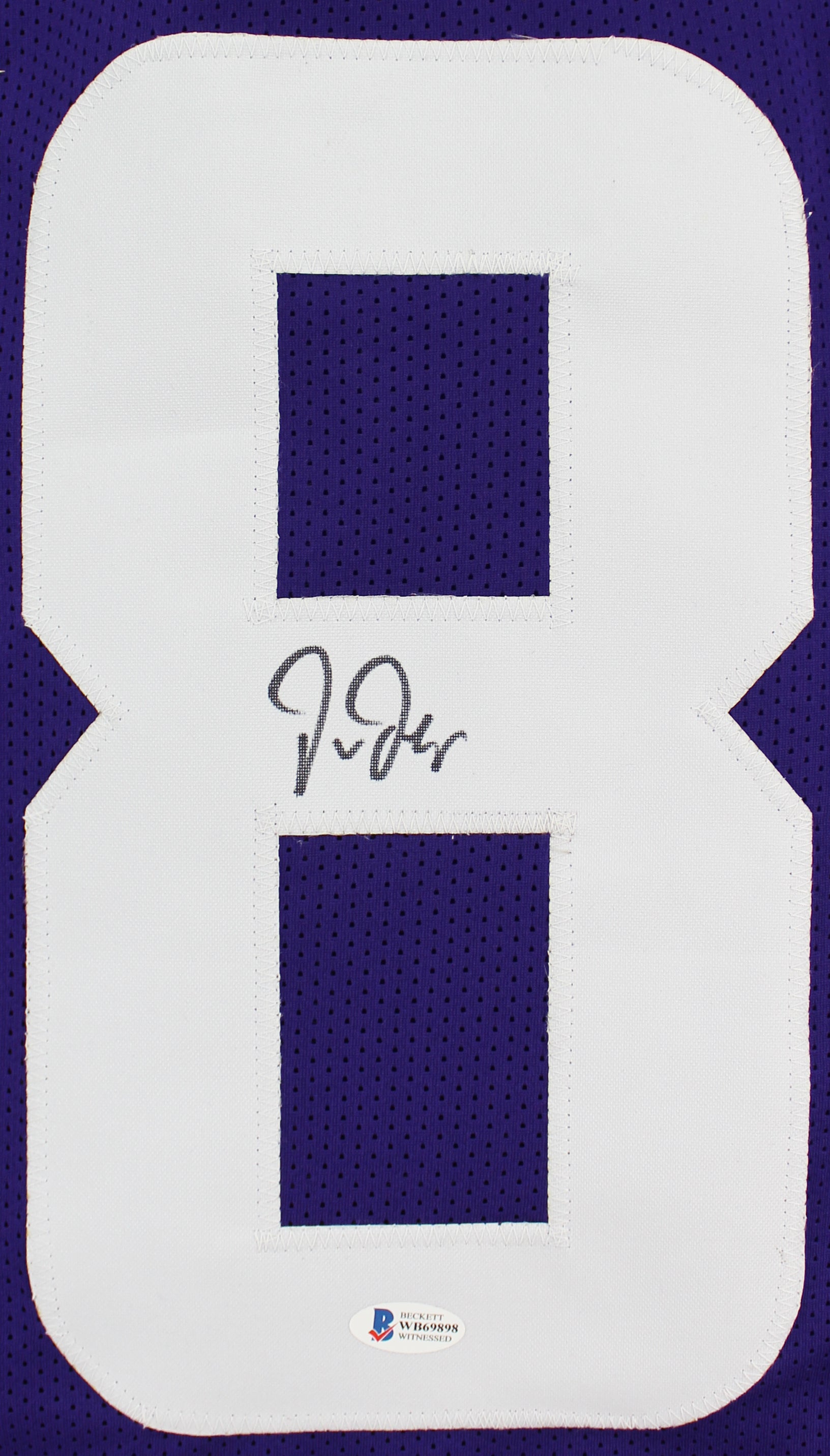 Authentic Justin Jefferson Autographed Custom Framed Jersey Display Beckett COA