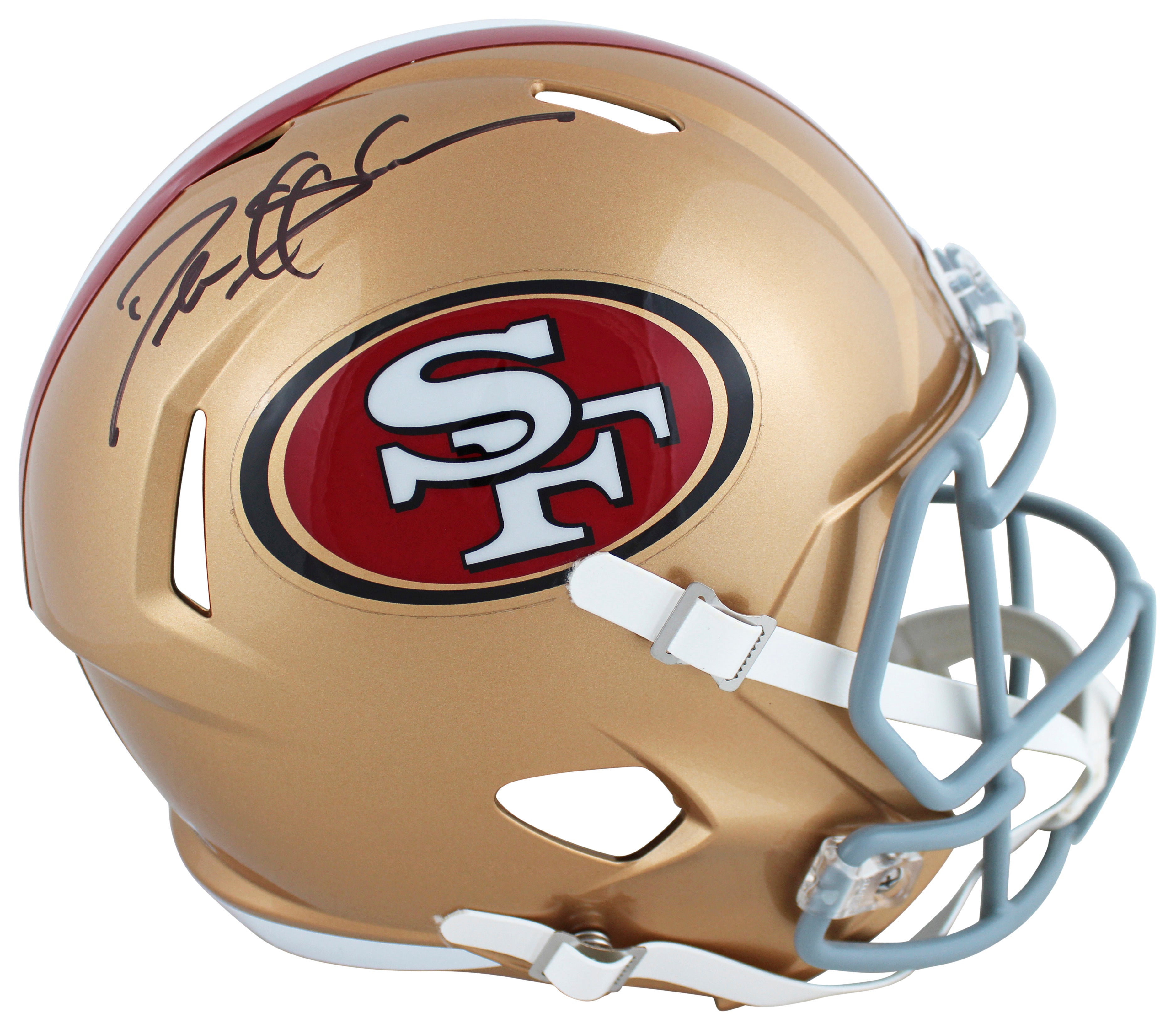 Authentic Deion Sanders Autographed 49ers Full-Size Speed Helmet Beckett COA