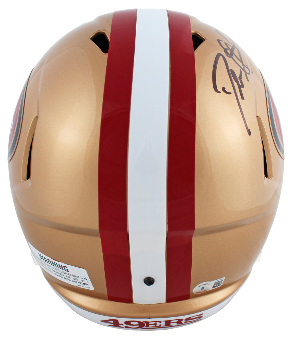 Authentic Deion Sanders Autographed 49ers Full-Size Speed Helmet Beckett COA