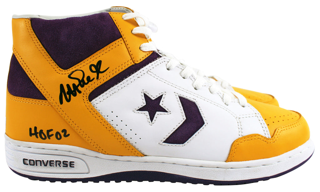 Authentic Magic Johnson Autographed Vintage Size 15  Converse Basketball Shoes HOF 02 Beckett COA