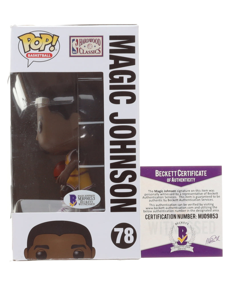 Authentic Magic Johnson Autographed Lakers 78 Funko Pop Beckett COA