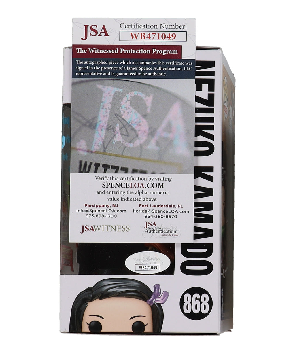 Abby Trott Signed "Demon Slayer" #868 Nezuko Kamado Funko Pop! Vinyl Figure with Extensive Inscription (JSA)