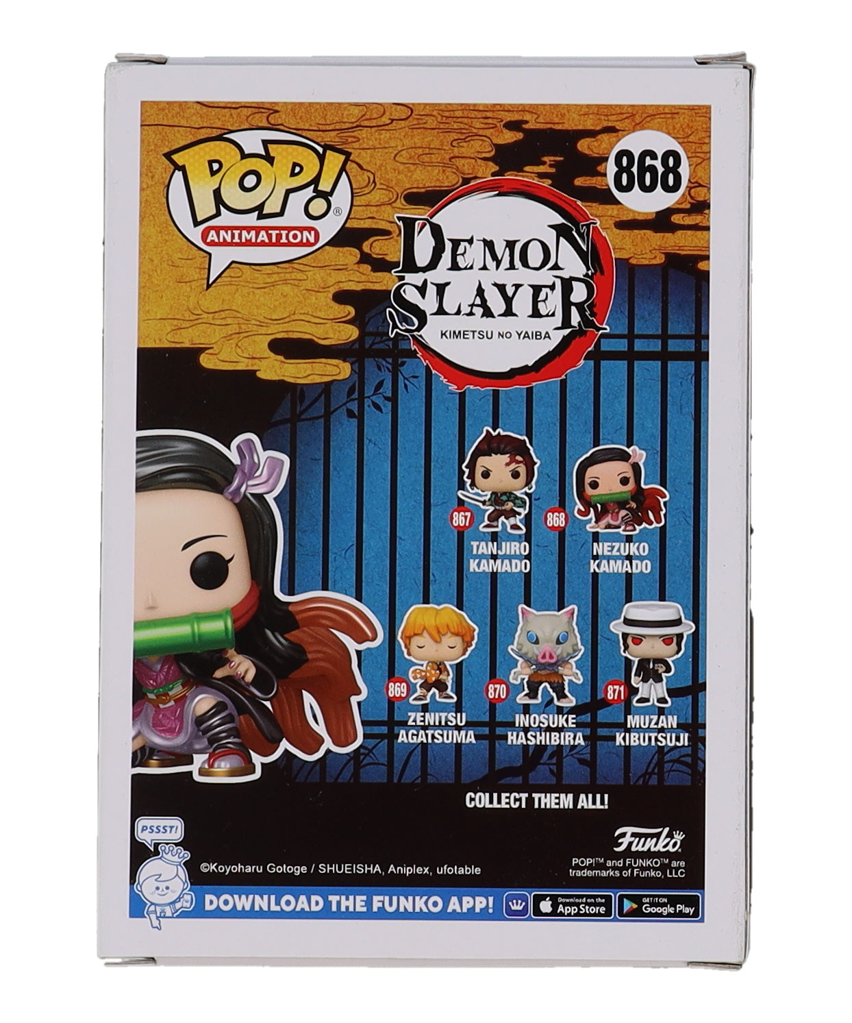 Abby Trott Signed "Demon Slayer" #868 Nezuko Kamado Funko Pop! Vinyl Figure with Extensive Inscription (JSA)