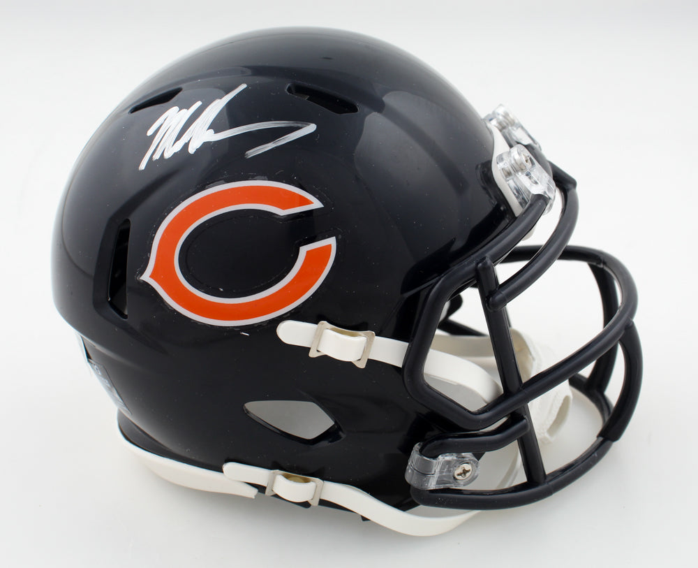 Mike Singletary Signed Bears Speed Mini Helmet in personalized case (Beckett)