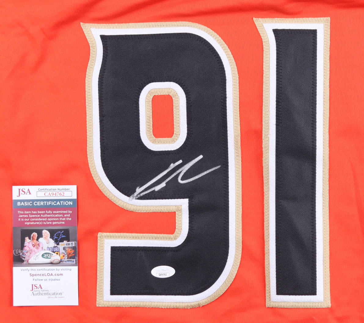 Authentic Leo Carlsson Autographed Anaheim Ducks Jersey JSA COA