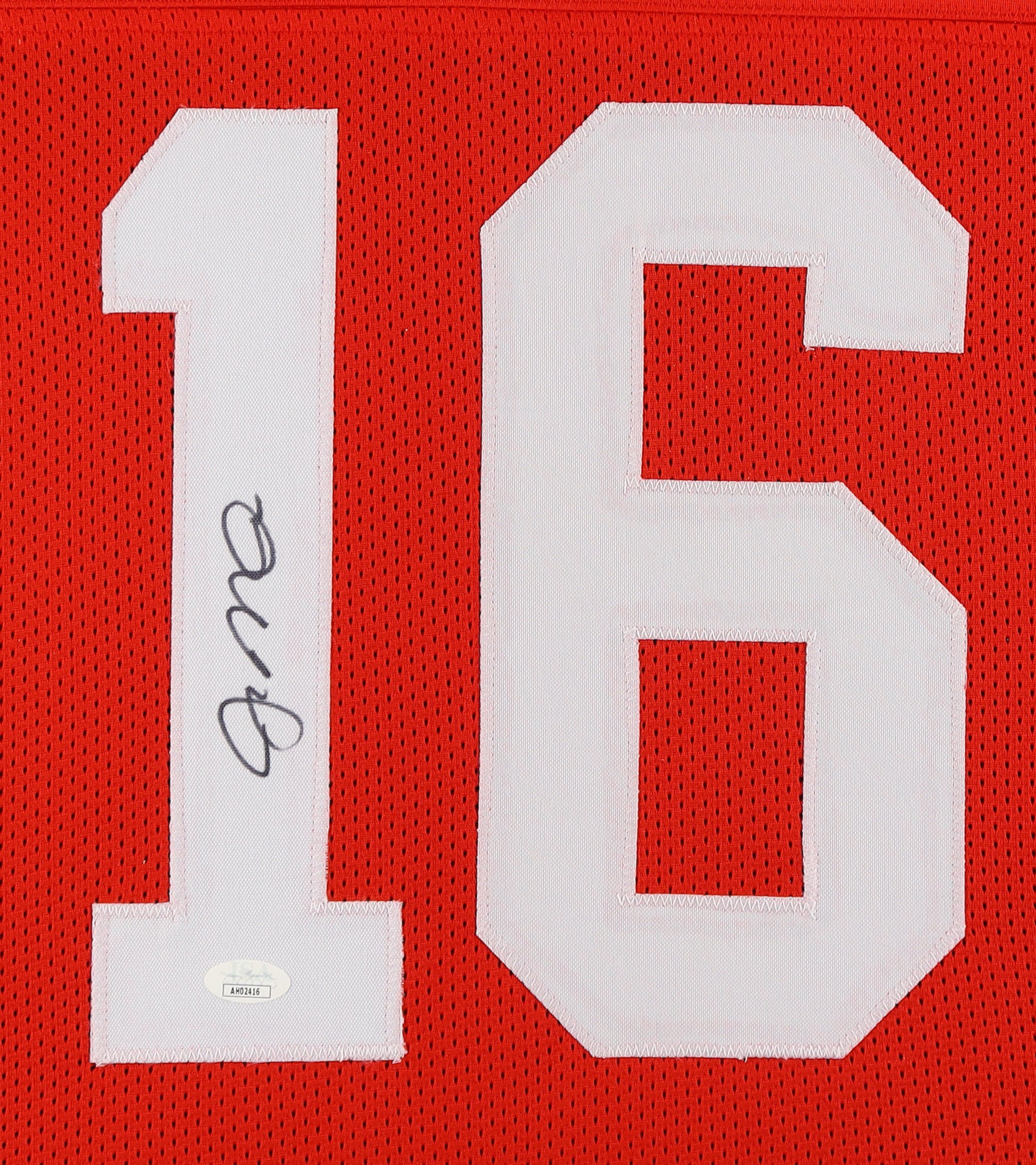 Joe Montana Signed Custom Framed Jersey Display (JSA)