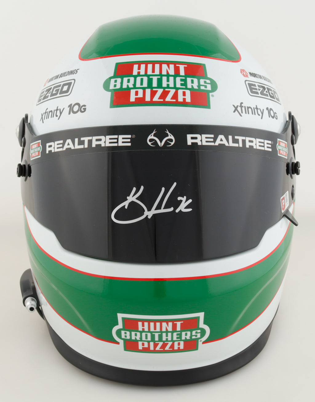Authentic Kevin Harvick Autographed NASCAR Hunt Brothers Pizza 4Ever Family Full-Size Helmet