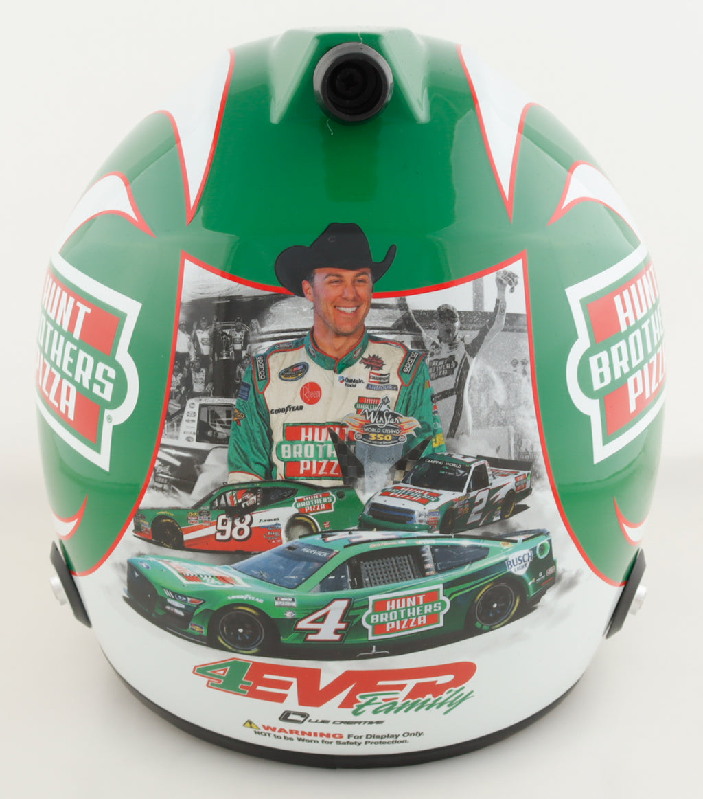 Authentic Kevin Harvick Autographed NASCAR Hunt Brothers Pizza 4Ever Family Full-Size Helmet
