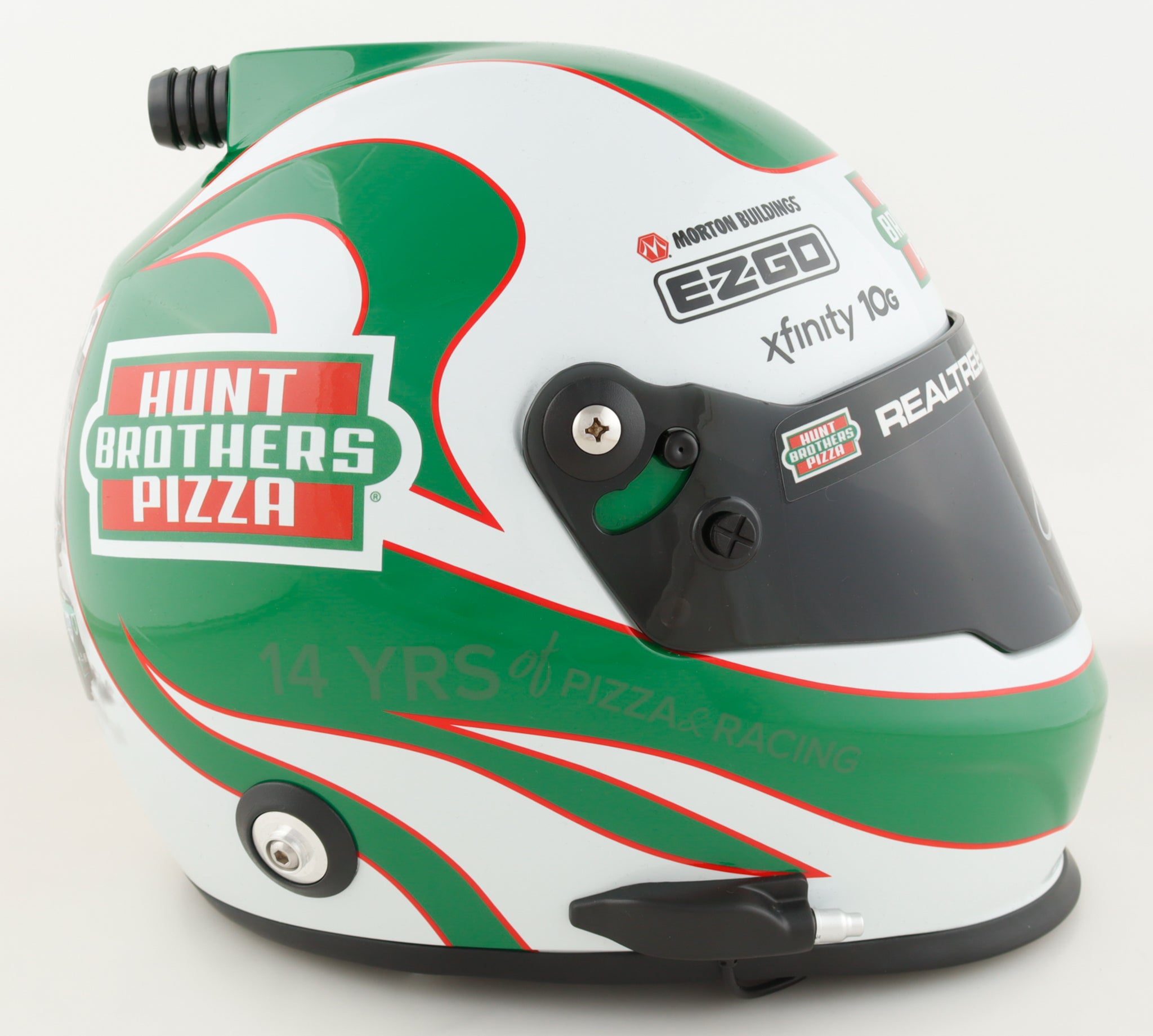 Authentic Kevin Harvick Autographed NASCAR Hunt Brothers Pizza 4Ever Family Full-Size Helmet