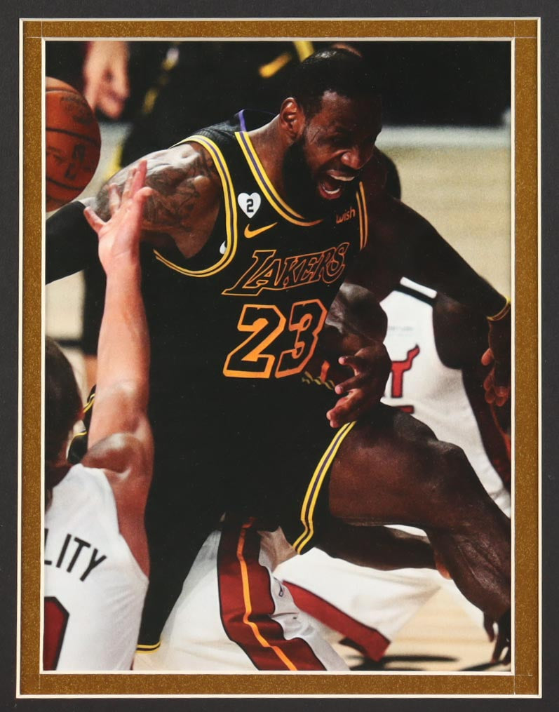 LeBron James Custom Framed Jersey Display | 2020 NBA Finals Champions Pin, Lakers Patches & Career Stats Plaque