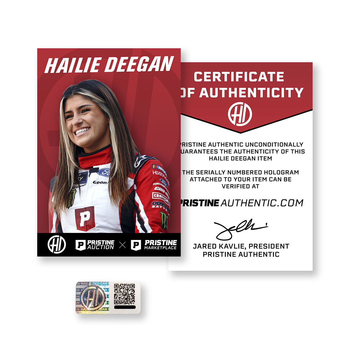 Authentic Hailie Deegan Autographed Full-Size Racing Helmet Deegan COA
