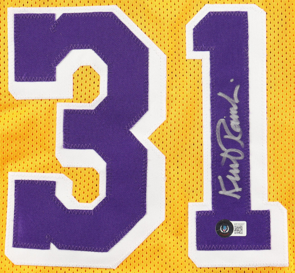 Kurt Rambis Autographed Basketball Jersey | Beckett Certified Signature | Los Angeles Lakers NBA Champion