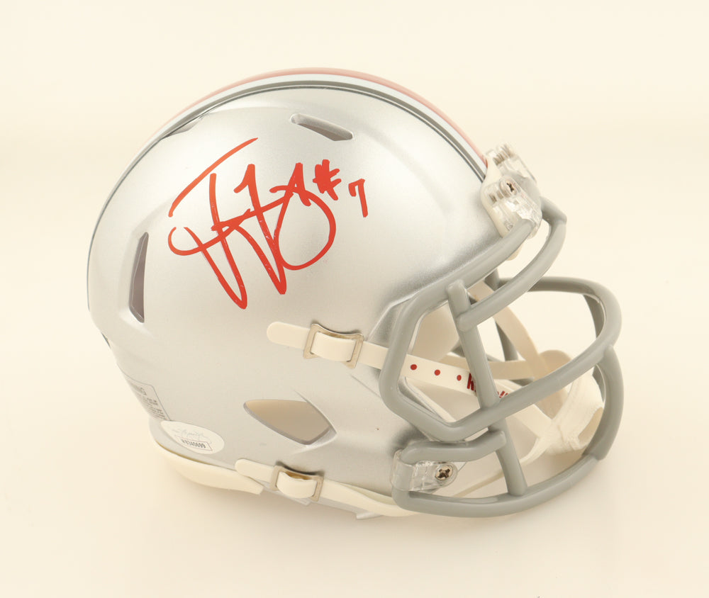 Ted Ginn Jr. Signed Ohio State Buckeys Speed Mini Helmet (JSA)