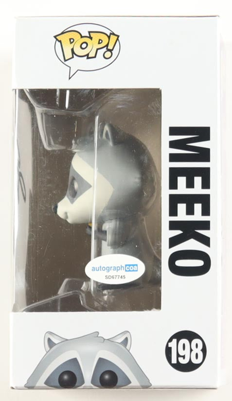 Authentic John Kassir Autographed Disney 198 Meeko Funko Pop ACOA COA