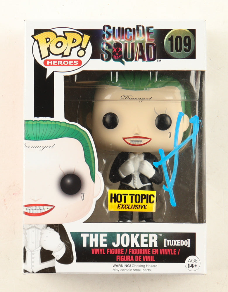 Authentic Jared Leto Autographed Suicide Squad 109 The Joker Tuxedo Funko Pop ACOA COA