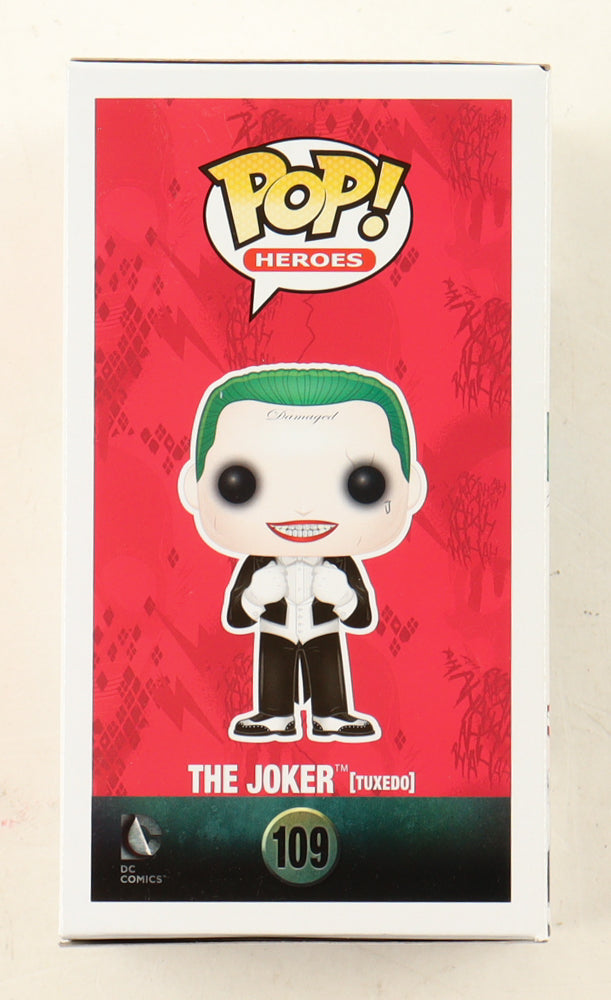 Authentic Jared Leto Autographed Suicide Squad 109 The Joker Tuxedo Funko Pop ACOA COA