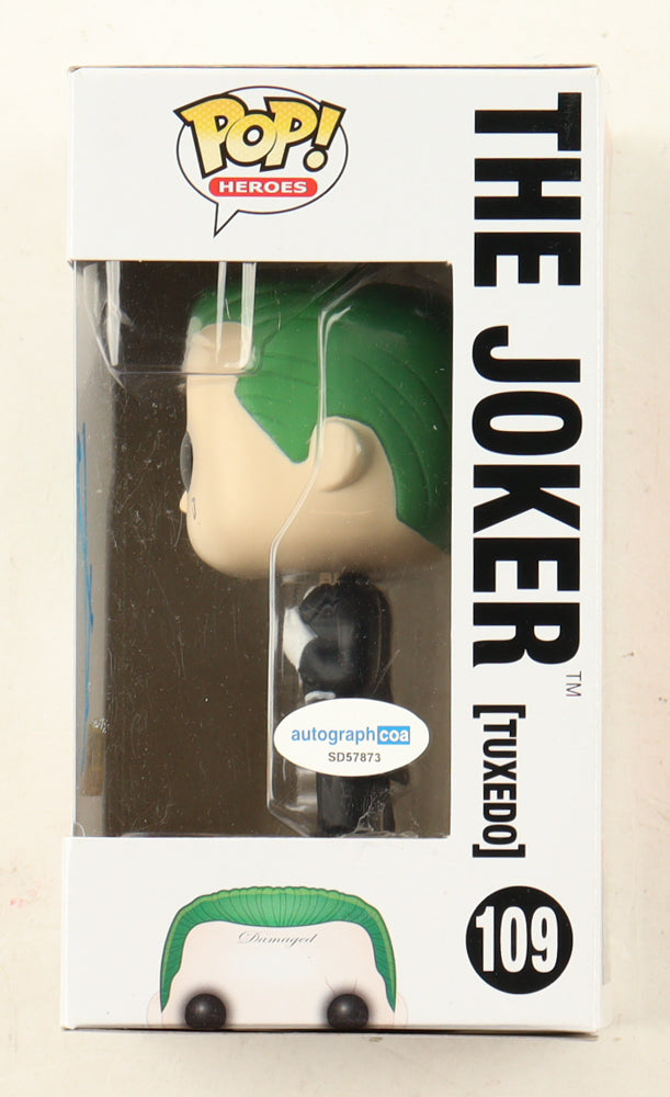 Authentic Jared Leto Autographed Suicide Squad 109 The Joker Tuxedo Funko Pop ACOA COA