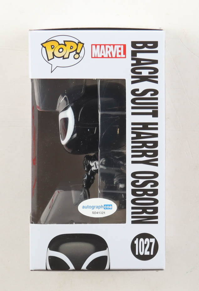 Authentic James Franco Autographed Spider-Man 2 1027 Black Suit Harry Osborn Funko Pop ACOA COA