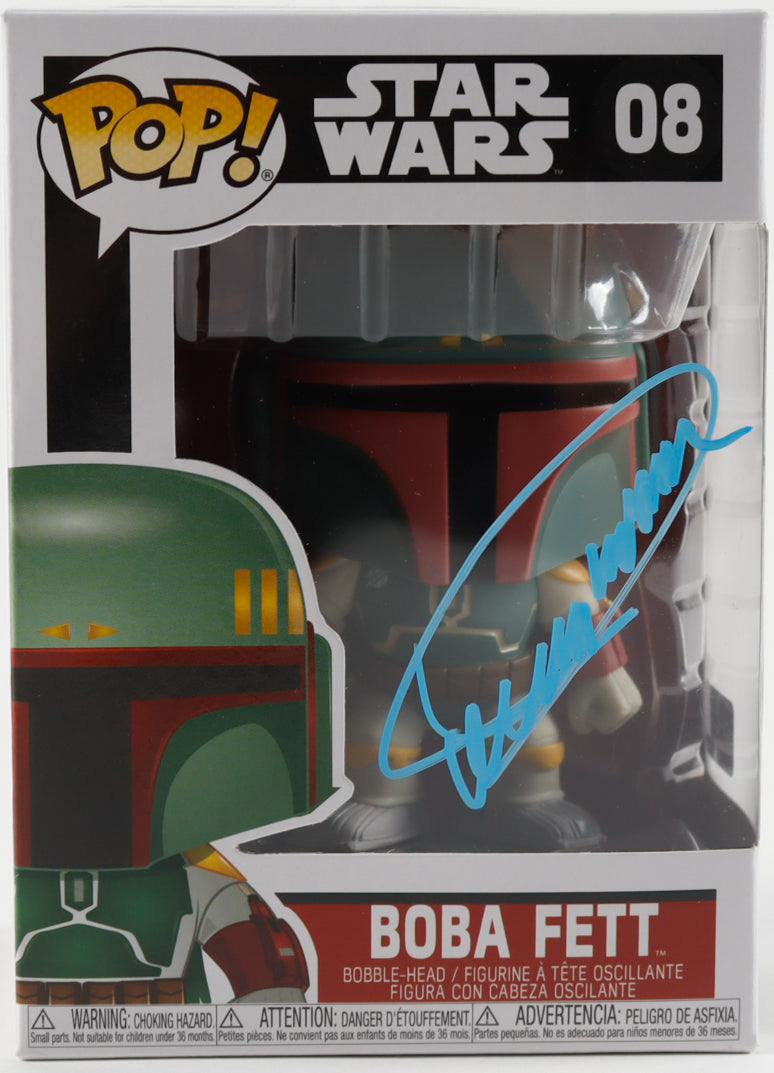 Authentic Dickey Beer Autographed Star Wars #08 Boba Fett Funko Pop PA COA