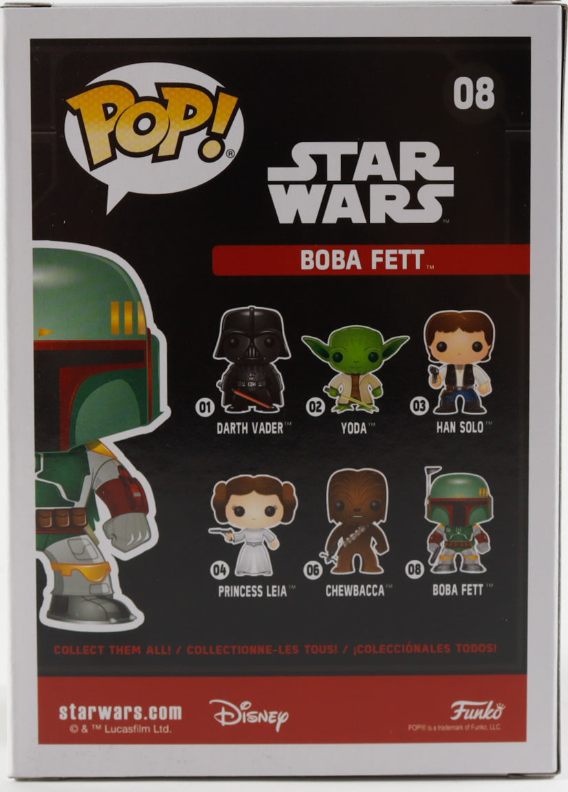 Authentic Dickey Beer Autographed Star Wars #08 Boba Fett Funko Pop PA COA
