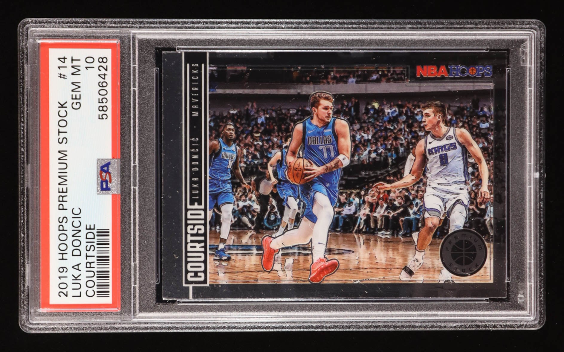 Authentic Luka Doncic 2019-20 Hoops Premium Stock Courtside 14 PSA 10 Card