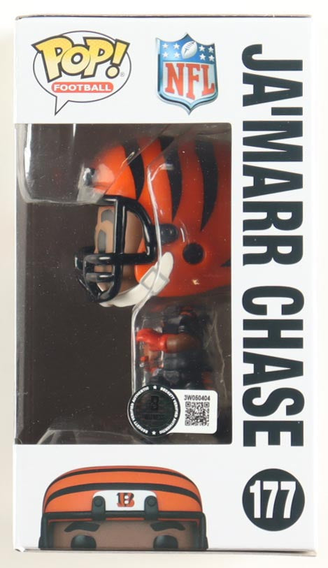 Ja’Marr Chase Autographed Cincinnati Bengals Funko Pop! #177 | Beckett Certified Signature | NFL Memorabilia