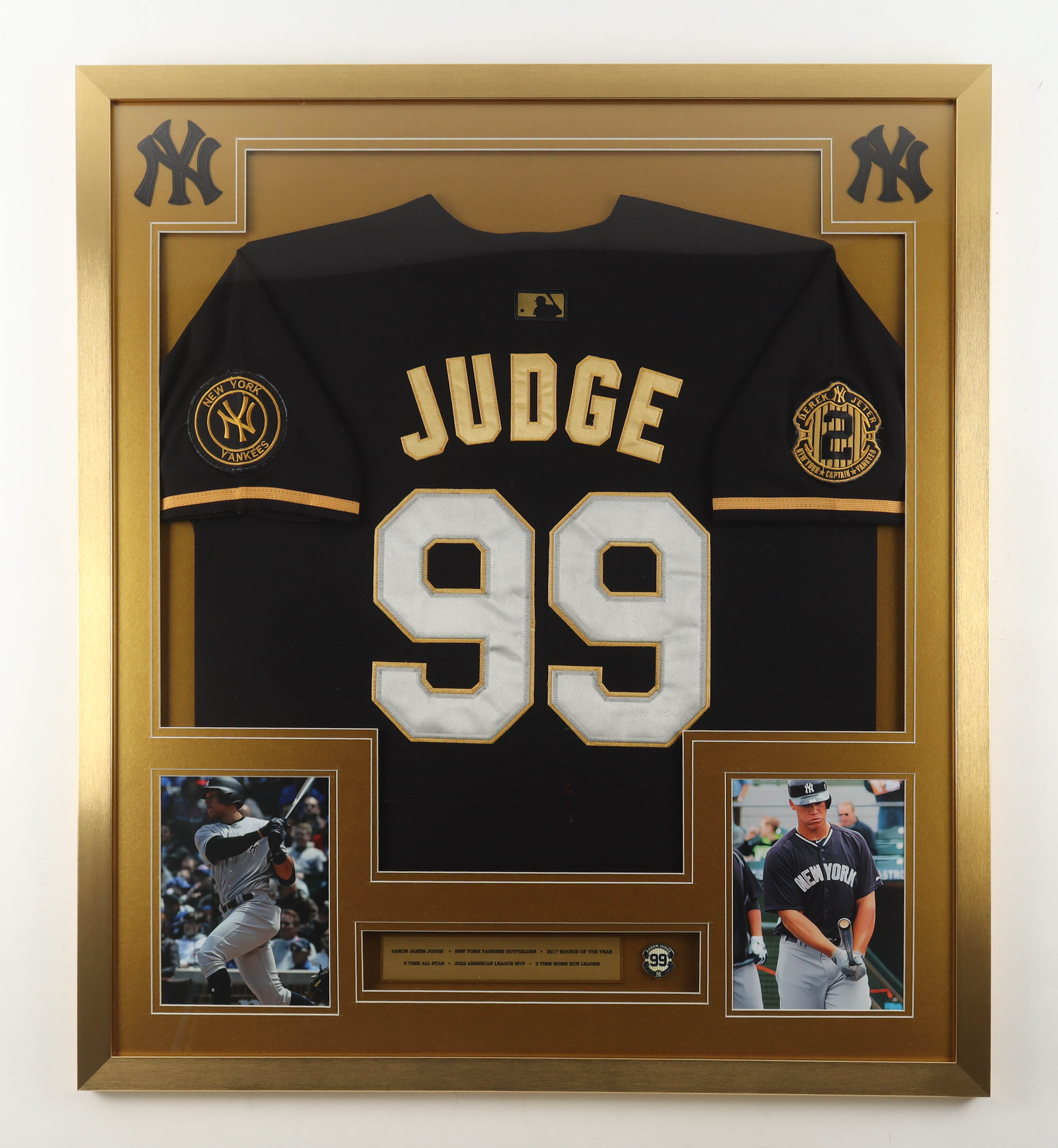 Aaron Judge Custom Framed Jersey Display with Uniform Pin & Name Plaque
