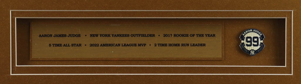 Aaron Judge Custom Framed Jersey Display with Uniform Pin & Name Plaque