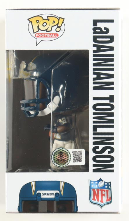 LaDainian Tomlinson Signed Chargers #155 Funko Pop! Vinyl Figure Inscribed "HOF 17" (Beckett)