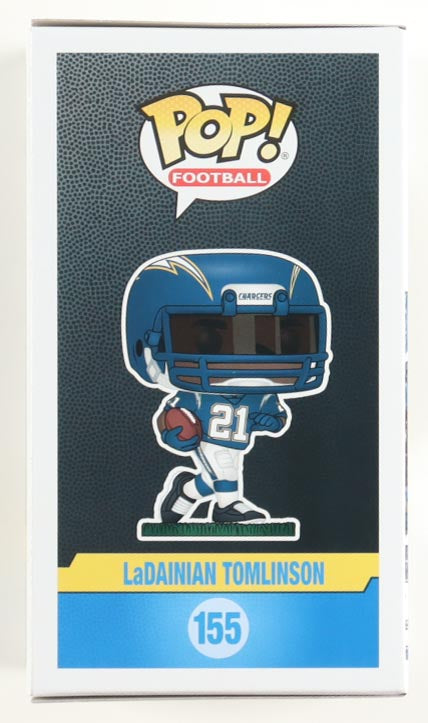 LaDainian Tomlinson Signed Chargers #155 Funko Pop! Vinyl Figure Inscribed "HOF 17" (Beckett)