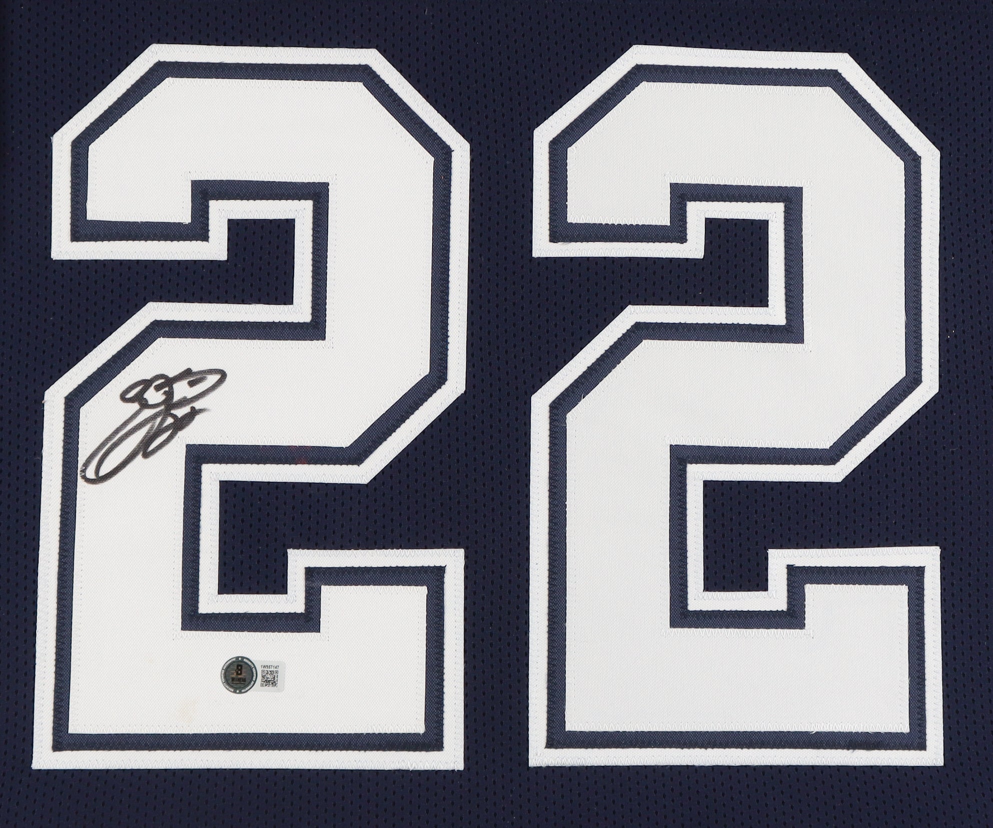 Emmitt Smith Signed Custom Framed Jersey Display (Beckett)