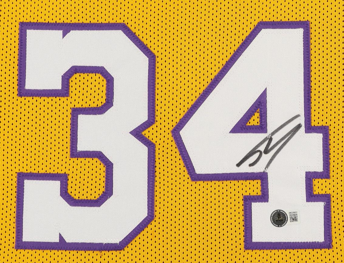 Authentic Shaquille O'Neal Autographed Custom Framed Jersey Display Beckett COA