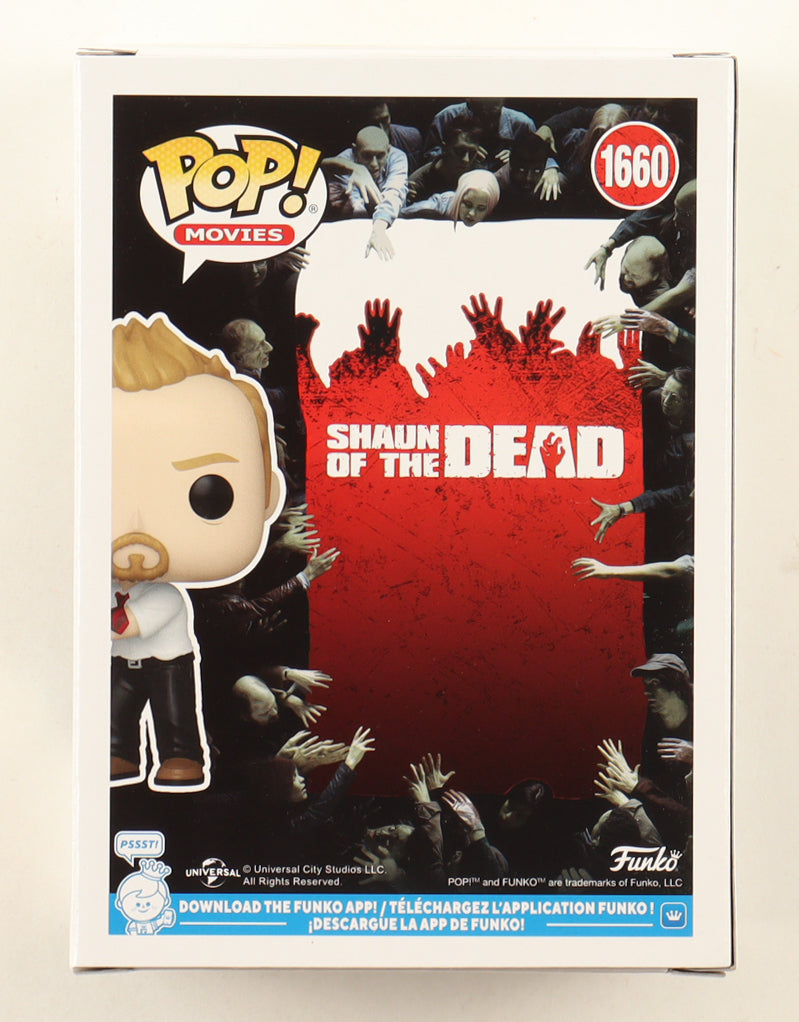 Simon Pegg Autographed Shaun of the Dead Funko Pop #1660 | Inscribed “Shaun” | Beckett Certified
