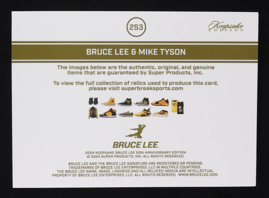 Bruce Lee / Mike Tyson 2024 Keepsake #253 | Combat Sports Legends Collectible Card