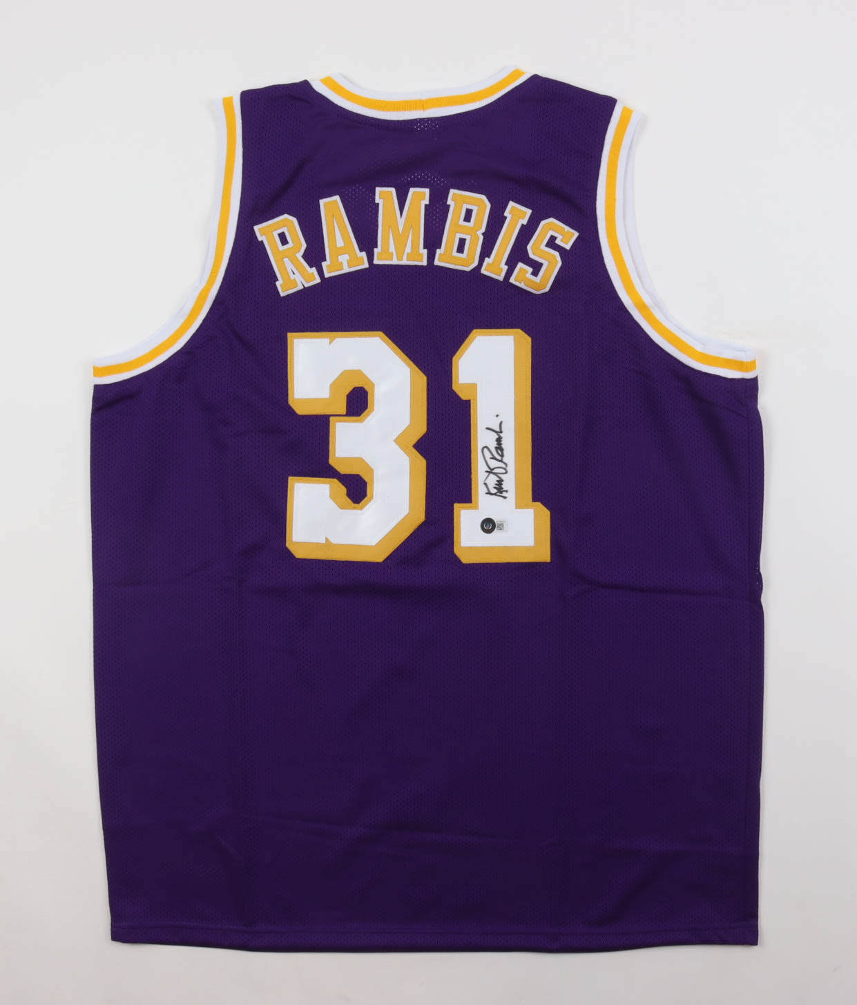 Authentic Kurt Rambis Autographed Jersey Beckett COA