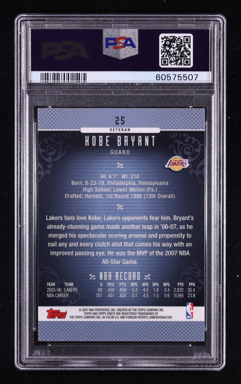 Kobe Bryant 2006-07 Topps Finest #25 – PSA 10
