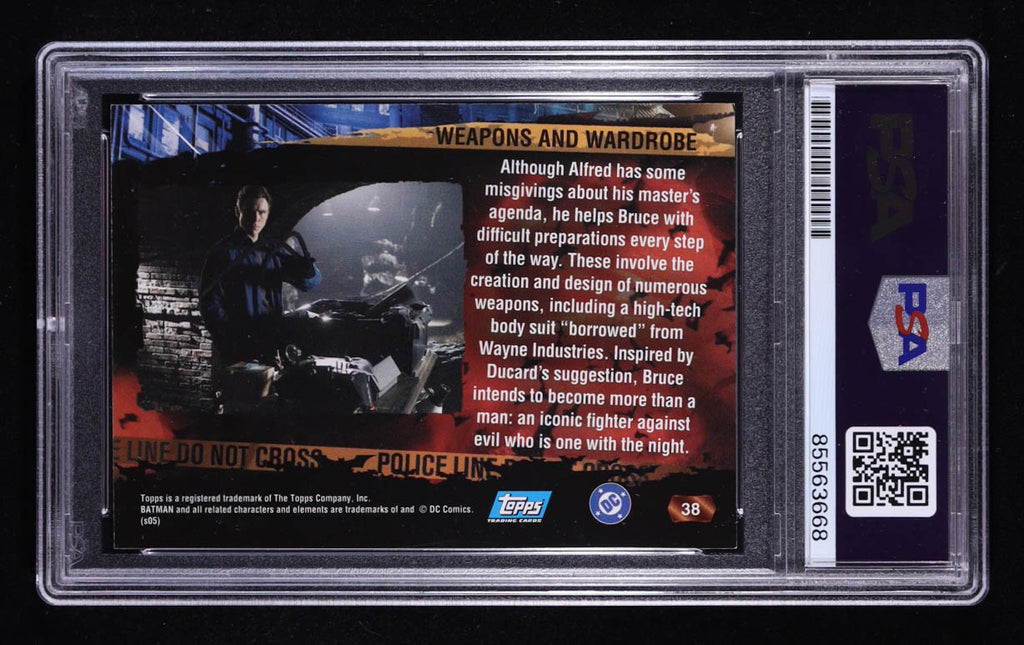 Authentic Christian Bale Autographed 2005 Topps Batman Begins Card PSA Authentic
